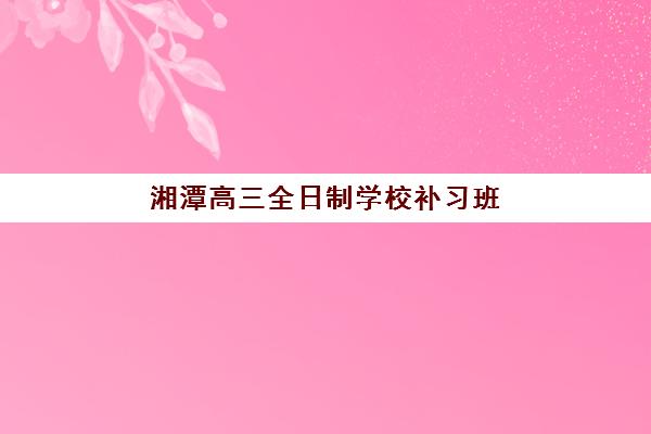 湘潭高三全日制学校补习班培训机构哪家好？2025年最新评测与择校指南