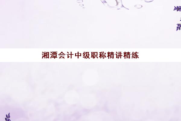 湘潭会计中级职称精讲精练课程辅导培训机构哪家好？2025年最新排名、课程对比与择校全攻略