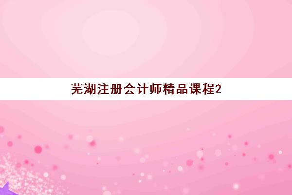 芜湖注册会计师精品课程2025年报名人数如何？最新统计与备考指南全解析