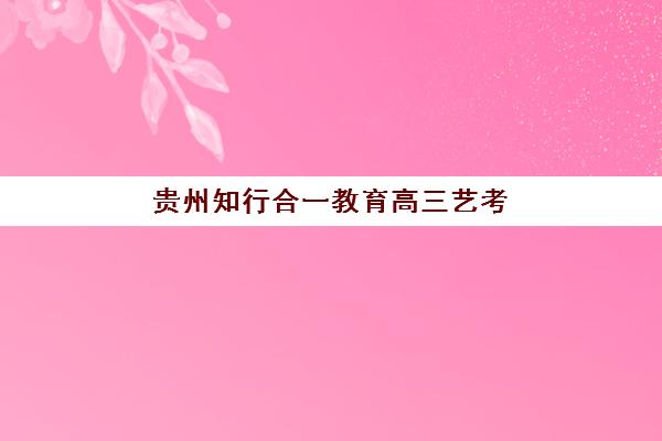 贵州知行合一教育高三艺考生文化培训班收费标准一览表？2025年收费详情全面解析与高性价比报读指南