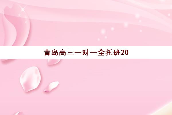 青岛高三一对一全托班2025年报名时间如何安排？最新时间节点与择校全攻略