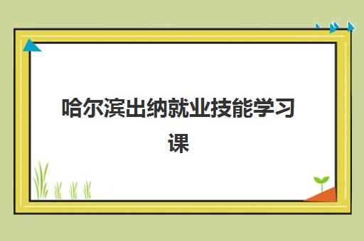 哈尔滨出纳就业技能学习课程辅导班有哪些机构可以报？2025年最新权威排名、择校要点与成功就业全指南