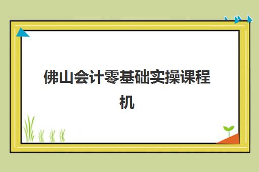 佛山会计零基础实操课程机构服务透明度报告如何获取？2025年最新评估标准、机构对比与选择指南