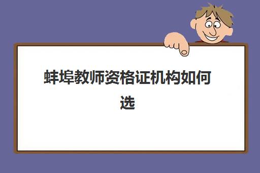 蚌埠教师资格证机构如何选？五大经典课程口碑对比与避坑指南